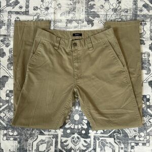 Men’s RVCA Tan Slacks/Chinos Classic Cotton EUC Size 31